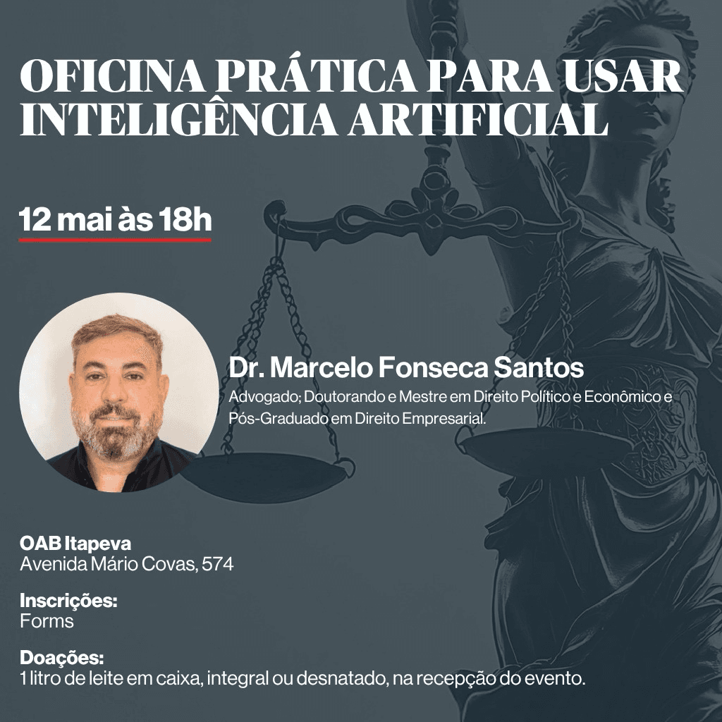 [ INSCRIÇÕES ENCERRADAS ] Oficina Prática para usar Inteligência Artificial