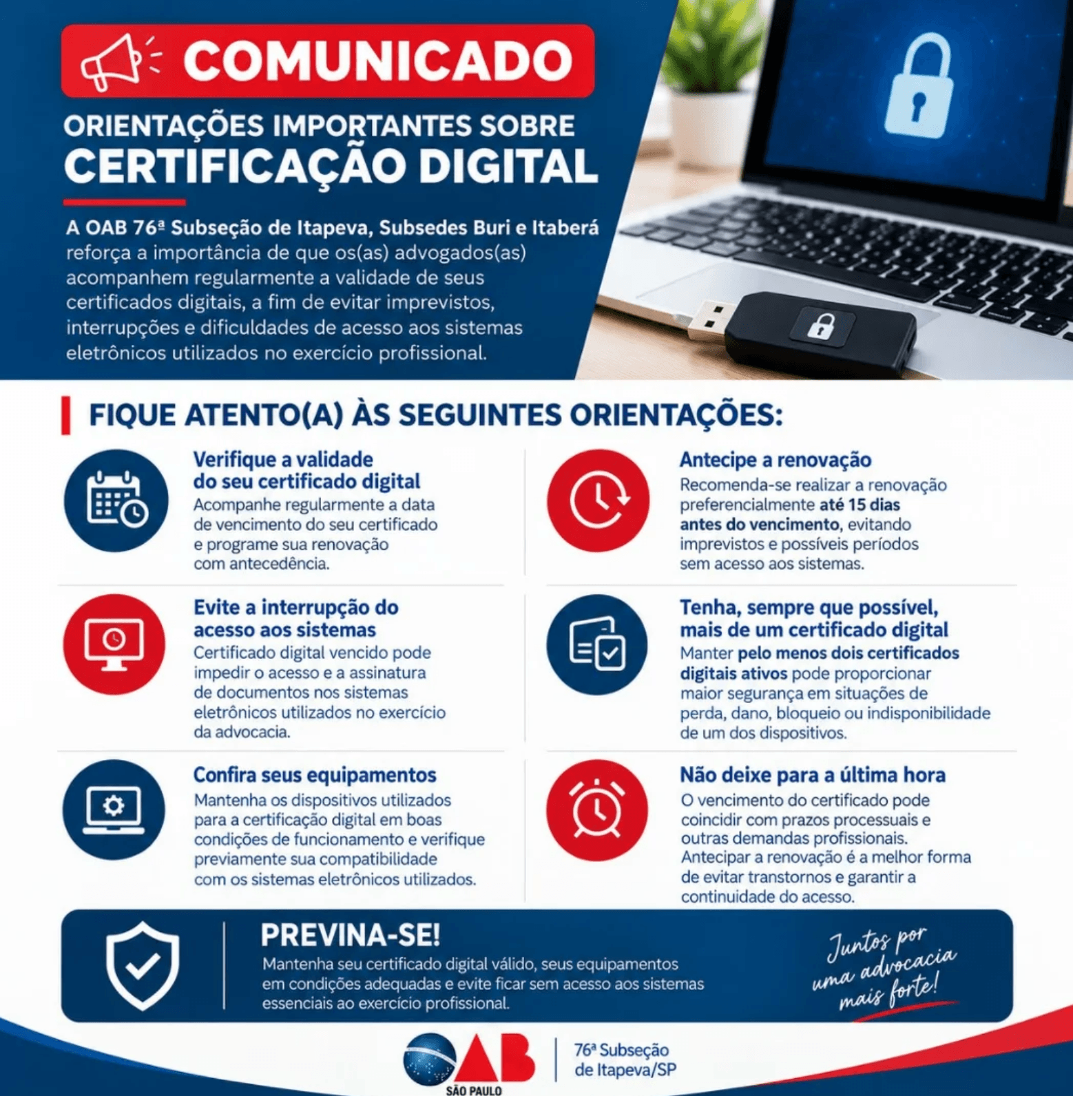 Comunicado: Certificação Digital